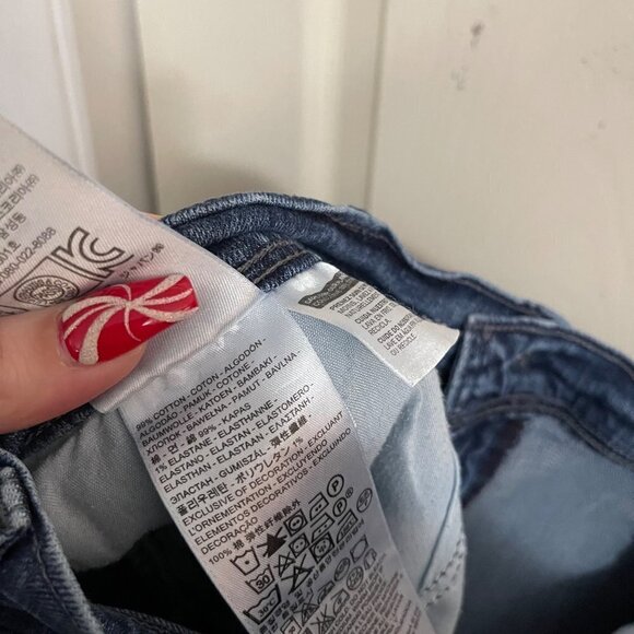 Levi's Womens Dark Wash 515 Bootcut Flap Button Pocket Mid Rise Jeans Size 16 - Picture 6 of 10